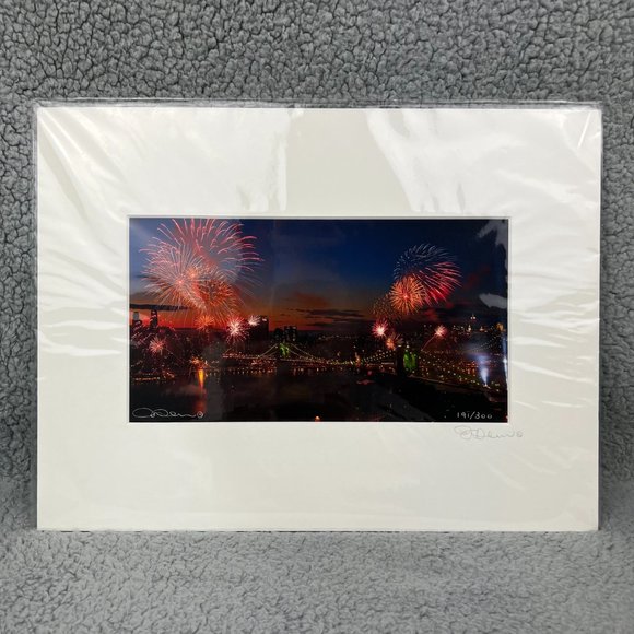 Michael J Leu Art Print SIGNED 300 Cityscape New York City Brooklyn Bridge NYC 1 - Picture 1 of 8
